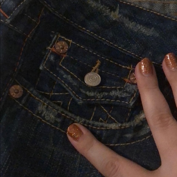 True Religion Distressed Dark Jeans SZ 31 - Picture 6 of 6